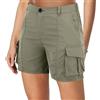 Generico Pantaloncini Donna Estivi Bermuda Cargo Shorts con Tasche Pantaloni Corti Slim Fit Multi-Tasche Pantaloncini da Lavoro Casual Sportivi Leggero Shorts Trekking Campeggio Vacanza Spiaggia