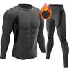 UNIQUEBELLA Tuta Sci Termica Intimo Termico Manica Lunga Maglietta Termica + Pantaloni Lunghi Termici, Sport Invernali, Set Termico Uomo