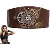 Generisch Cintura corsetto da donna - Bustino con, corsetto steampunk in pelle PU | corsetto da pirata rinascimentale per costume, cosplay, abbigliamento gotico,