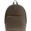GUESS zaino Certosa Saffiano Eco Backpack Brown Shitake grigio talpa