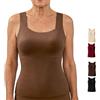 FJZFXKZL Canotta Contenitiva Donna Con Reggiseno Integrato Canottiera Comfort Top | Canotta con reggiseno incorporato Shapewear Donna Scollo a U Senza cuciture Cami Shaper Braless Top Anziani