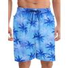 APTRO Costumi Pantaloncini da Bagno Uomo Mare Surf Piscina Stampa Hawaiana Estiva Grande Asciugatura Rapida con Fodera in Rete