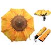 Permangallop Ombrello tascabile pieghevole e parasole portatile e protezione UV e impermeabile, custodia da viaggio compatta con custodia per ombrello, giallo (girasole), giallo.