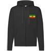 Urban Backwoods Ethiopia Rastafari Flag Felpa da Uomo con Cappuccio Zip Hoodie Zipper