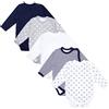 TupTam Body Neonato - Body Neonato 0-3 Mesi 5 Pezzi, Body Bambino Cotone 100%, Apertura Frontale, Unisex