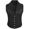 Duohropke Costume da uomo steampunk, gotico, corsetto, gilet corto da uomo, vintage, cappotto con bottoni, gilet per carnevale, Halloween, cosplay