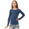 Merino.tech Biancheria intima per bambini in 100% merino, a maniche lunghe | Traspirante, antigraffio, antiodore, ad asciugatura rapida, maglione termico per bambini, unisex, asilo e scuola