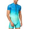 TTAO Body Uomo Collant Un Pezzo Tuta in Spandex Abbigliamento da Danza Sportiva Body per Powerlifting Performanti Tuta Corta in Elastan Surf