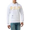 BOXEUR DES RUES Felpa da Uomo con Cappuccio Logo Bianco Oro | Misto Cotone Morbido, Stampa Metallizzata, Stile Sportivo Glamour, Tasca Frontale, Polsini a Costine