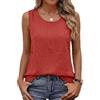 Generico Canottiera Donna Cotone Lino Spalla Larga Bianca Senza Maniche Estiva Base Tank Top Canottiera Leggero Elegante Camicia Tinta Unita Tunica Blusa Casual Traspirante Maglietta Tops