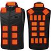 DeHolifer Gilet Riscaldata da Uomo Donna,28 Zone di Riscaldamento Giacca Ricarica USB Giubbotto 3 Temperature Regolabili Gilet Riscaldato Elettrica Cappotto Caldo Invernale Piumino Taglie Forti Abbigliamento