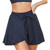 KOEMCY Gonna Tennis Donna con Pantaloncini Integrati Skort Sportiva Plissettata con Fiocco Gonnellino Padel Abbigliamento Sportivo Completo Tennis Pantagonna Traspirante Estiva