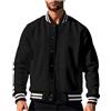 Duohropke Giacche da uomo college, giacca da baseball, multicolore, Varsity Jacket con collo sciallato, unisex, alla moda, leggera, urbana, slim fit, per le mezze stagioni
