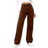Generic Baggy Jeans da donna Wide Leg Jeans a vita alta, pantaloni casual per il tempo libero, elasticizzati, comodi, vestibilità larga, pantaloni in denim