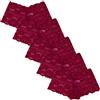 Yenita Women Lace Hipster, set di 5 pantes da donna in morbido tessuto di pizzo bordeaux S