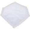 Jojomis 5 Fazzoletti di Cotone Ricamati in Pizzo Bianco - Fazzoletti Eleganti 26x27 cm per Matrimoni e Occasioni Speciali
