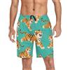 Mnsruu Pantaloncini pigiama da uomo con motivo tigre