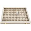 ZENQARI Scatola per Gioielli da Donna, 1 Pezzo Porta Orecchini Organizer - Portagioie con Coperchio in Acrilico Trasparente, 31x22 cm, Foderato in Velluto Beige