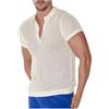 Duohropke Camicie trasparenti da uomo per rete da pesca a maglia aderente a maniche corte magliette per top muscolari Clubwear