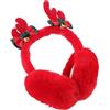 Holibanna paraorecchie caldi invernali copriorecchie invernali paraorecchie i copriorecchie imbottito di corno caldi caldo Peluche rosso