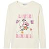 Diddl T-Shirt Manica Lunga per Bambine e Ragazze, Motivo Lover Romantic con Glitter