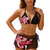 Generic Costume Perizoma Donna Mare Bikini Set Donna Vita Alta Tankini Stampa Floreale Elegante Design Costumi Beachwear Asciugatura Rapida Elasticizzato Sexy per Spiaggia e Piscina