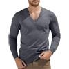 Duohropke Maglione da uomo casual slim V collo inverno lana cashmere maglione