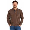 BE BOARD Polo Uomo Manica Lunga 100% Caldo Cotone - Maglia Polo con Colletto, Taschino con Zip - Autunno Inverno dalla M alla 3XL