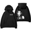 Gooyeh Felpa con cappuccio Osaki Nana Anime Osaki Nana Cosplay Pullover | Felpa Osaki Nana, felpa con cappuccio retrò nera, pullover allentato con stampa anime