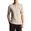 Lyle & Scott Uomo Polo A Punta, Chalk/Gunmetal