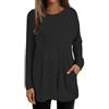Generic Maglione lungo da donna, casual, per leggings, oversize, maglione elegante e lungo con tasche, tinta unita, a maniche lunghe, per l'inverno, vestibilità comoda, lavorato a maglia