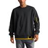 Duohropke Felpa oversize da uomo con scollo rotondo, finta, due pezzi, a maniche lunghe, senza cappuccio, vintage, per primavera e inverno, taglie forti