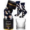 soxo Regalo Whisky - Calze Uomo & Bicchiere Per Alcolizzati | Calzini In Cotone, Socks Colorati Originali, Idee Compleanno Ragazzo, Tema Classico Whiskey
