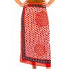Mandala Life ART Pareo da Spiaggia in Cotone Premium da Donna - Rosso con Motivo Geometrico Fiore della Vita/Seme della Vita, Pareo, Copricostume per Bikini e Costume da Bagno, arazzo Psichedelico Mandala Boho