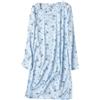 Generic Camicia da notte lunga da donna, a maniche lunghe, in morbido cotone, per il tempo libero, leggera, morbida, con stampa, casual, traspirante, per la casa