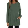 Generic Maglione lungo da donna, casual, per leggings, oversize, maglione elegante e lungo con tasche, tinta unita, a maniche lunghe, per l'inverno, vestibilità comoda, lavorato a maglia