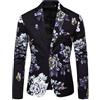 JEShifangjiusu Abito da uomo, blazer floreale, giacca, festa, ballo, fiore, stampato, giacca elegante per matrimoni e matrimoni