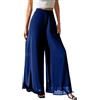Generico Pantalone Elegante Donna Pantaloni Cerimonia Curvy Chiffon Pants con Elastico in Vita Casual Leggeri Pantaloni Palazzo Gamba Larga Estivi Larghi Vita Alta per Casa Spiaggia