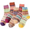 Pyuyan 5 Paia Calze di Lana da Donna, Calze Calde e Accoglienti, Calze Termiche, Calze Termiche Colorate e Spesse, Calze Colorate a Maglia Calze Termiche, per Tutte le Attività Femminili