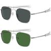 LRANOLWXV Occhiali da sole quadrati uomo donna protezione UV400 doppio ponte telaio in lega lenti tinta unita occhiali da sole personalità Sunnies all'aperto Street Party Viaggi