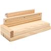 Fafeicy Supporto per Etichette in Legno per Etichettatura Fai-da-te di | Strumento Applicatore Manuale di Adesivi per Lavoretti con Bottiglie di Vino, Guida di Allineamento Regolabile