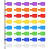 MEWFYI 32 pezzi Etichette Riutilizzabili per Cavi Multicolori, Targhette Scrivibili Organizzazione Cavi USB, Alimentatori e Connettori