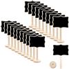 Pamtns Lavagnette Segnaposto 20 Pezzi Mini Cartelli per Lavagna con Supporto Mini Lavagna Legno Lavagnette Promemoria Targhette di Legno Etichette per Lavagna per Matrimonio Feste Tavolo Piante