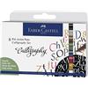 Faber-Castell - Pennarelli Pitt Artist Pen Calligraphy, 8 colori | Inchiostro da disegno resistente all'acqua e alla luce per calligrafia e handlettering, 8 colori
