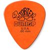 Jim Dunlop 418P.60 Plettri in Tortex, Spessore da 0.6 mm, 12 Pezzi, Arancione