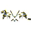 GRAFICA ADESIVA PROTEZIONI MOTO BMW GS R1250 AVENTURE NERO BIANCO NERO GIALLO