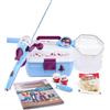 Shakespeare Kit Pesca Bambini Canna e Mulinello - Disney e altro | Set Completo Per Iniziare | Lancio Facile Con Pulsante | Scatola Accessori | Guadino Galleggianti Esca Peso Da Lancio