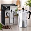 Mojawo Caffettiera da 330 ml in alluminio - Caffettiera per 6 tazze espresso - Macchina da caffè classica per piani cottura - Percolatore con manico ergonomico