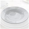 Saturnia Confezione 6 Piatti Porcellana Bianca Serie Ischia Made in Italy (6 Piatti Fondi 23cm)
