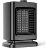 Neqraxis 1200W Stufetta elettrica basso consumo,Mini stufetta PTC ceramica,3 livelli di velocità,protezione dal surriscaldamento, dispositivo di ribaltamento, termostato automatico per Camere o Bagno